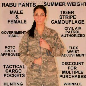 RABU AIR FORCE SUMMER AIRMAN TIGER STRIPE ABU TROUSERS PANTS XX